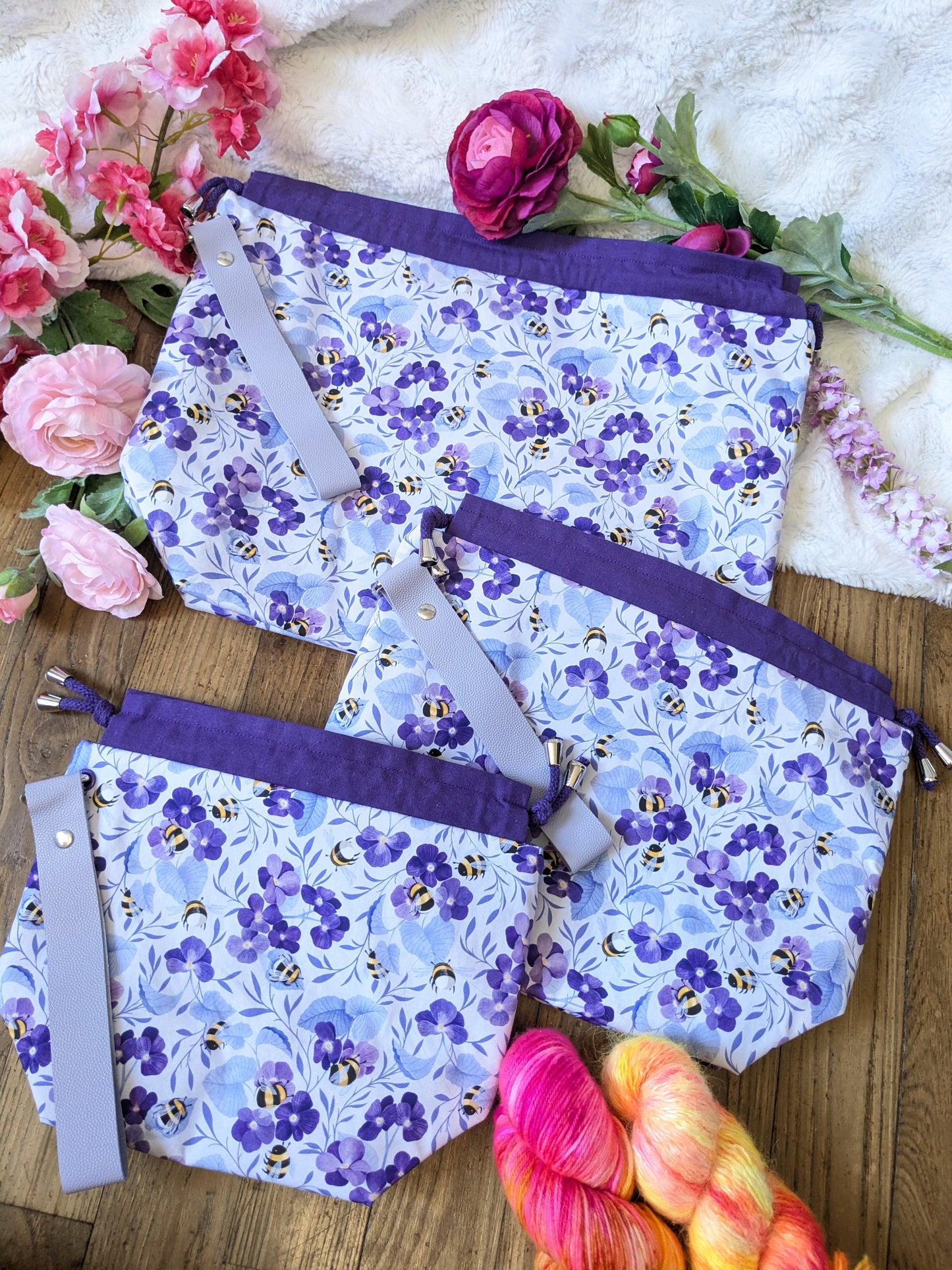 Sac à projet "Bourdons au pays des violettes"