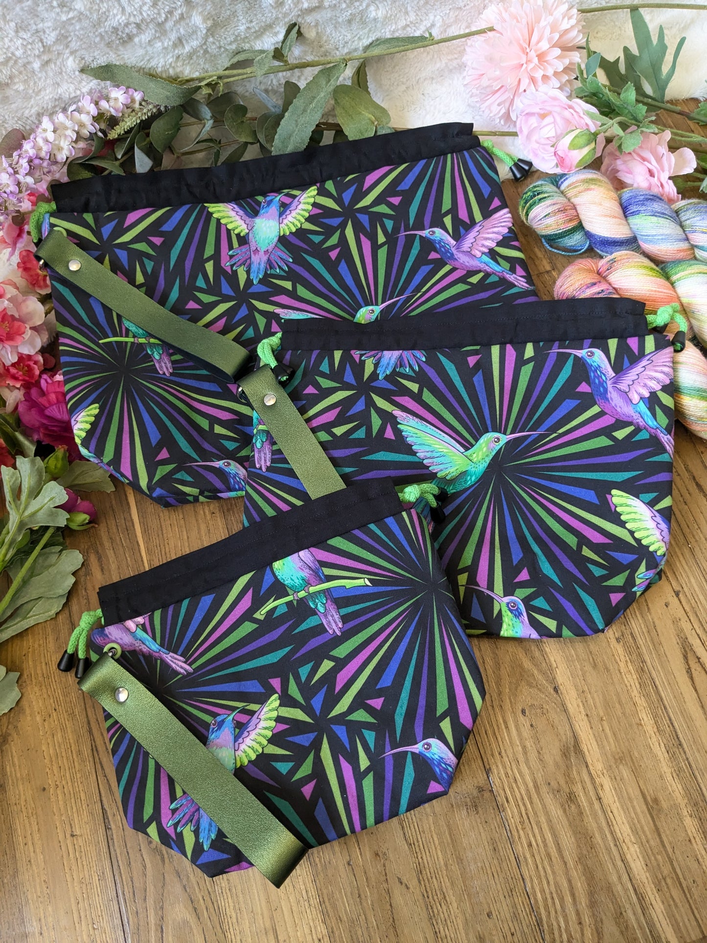Sac à projet "Funky colibri"