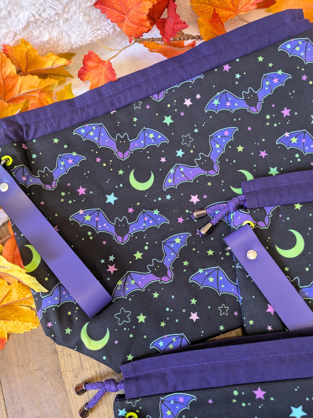 Sac à projet "Bats and moon"