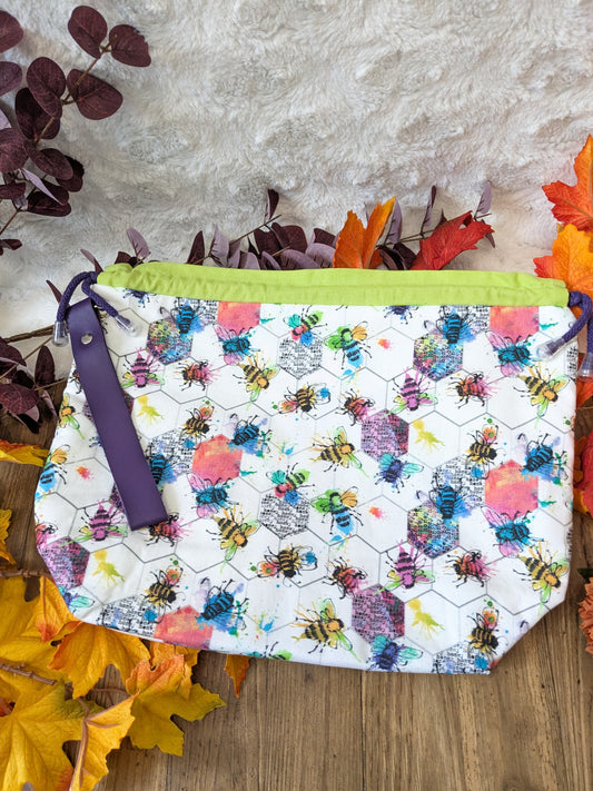 Sac à projet "Rainbow bee"