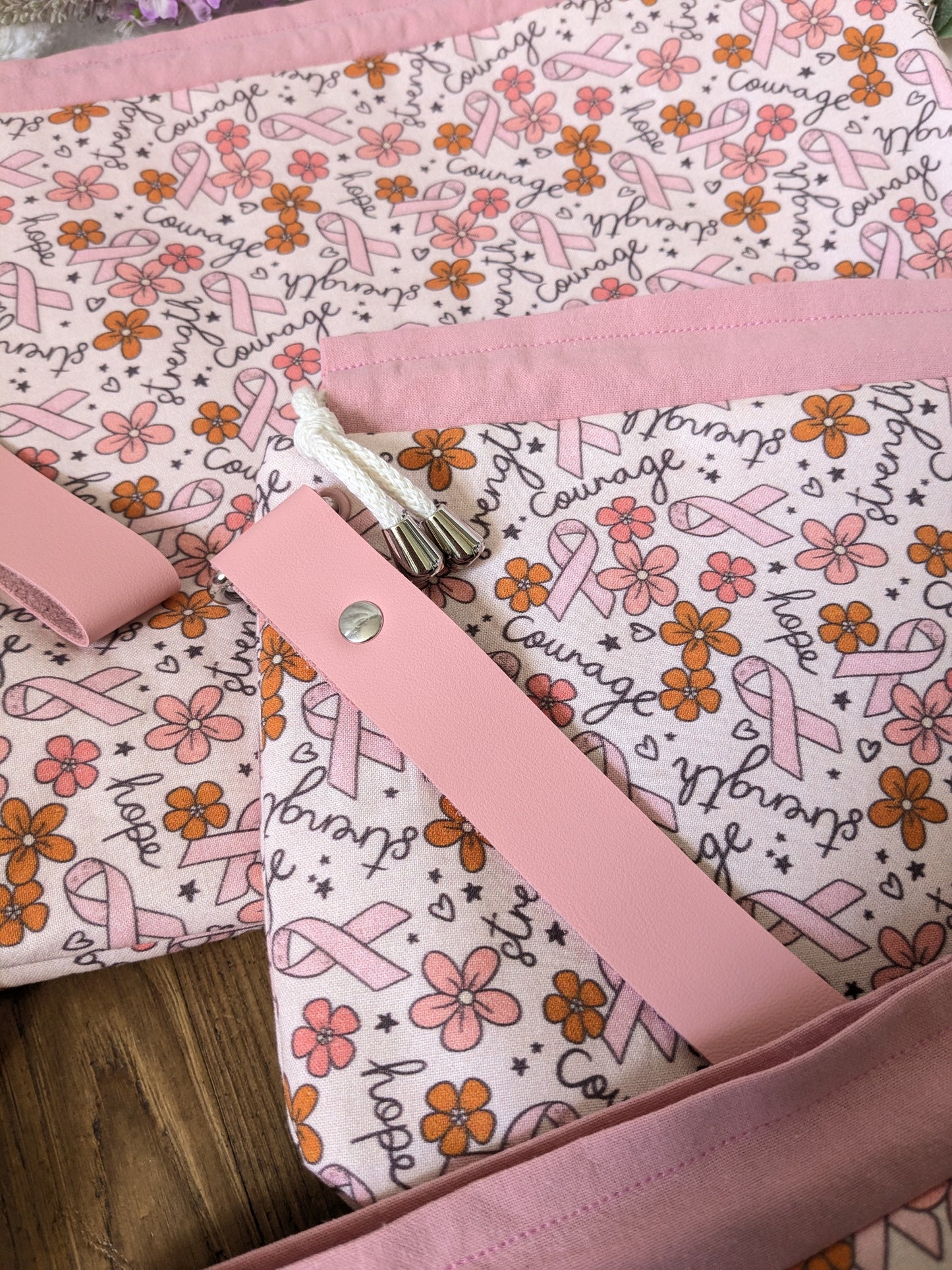 Sac à projet "Ruban rose"
