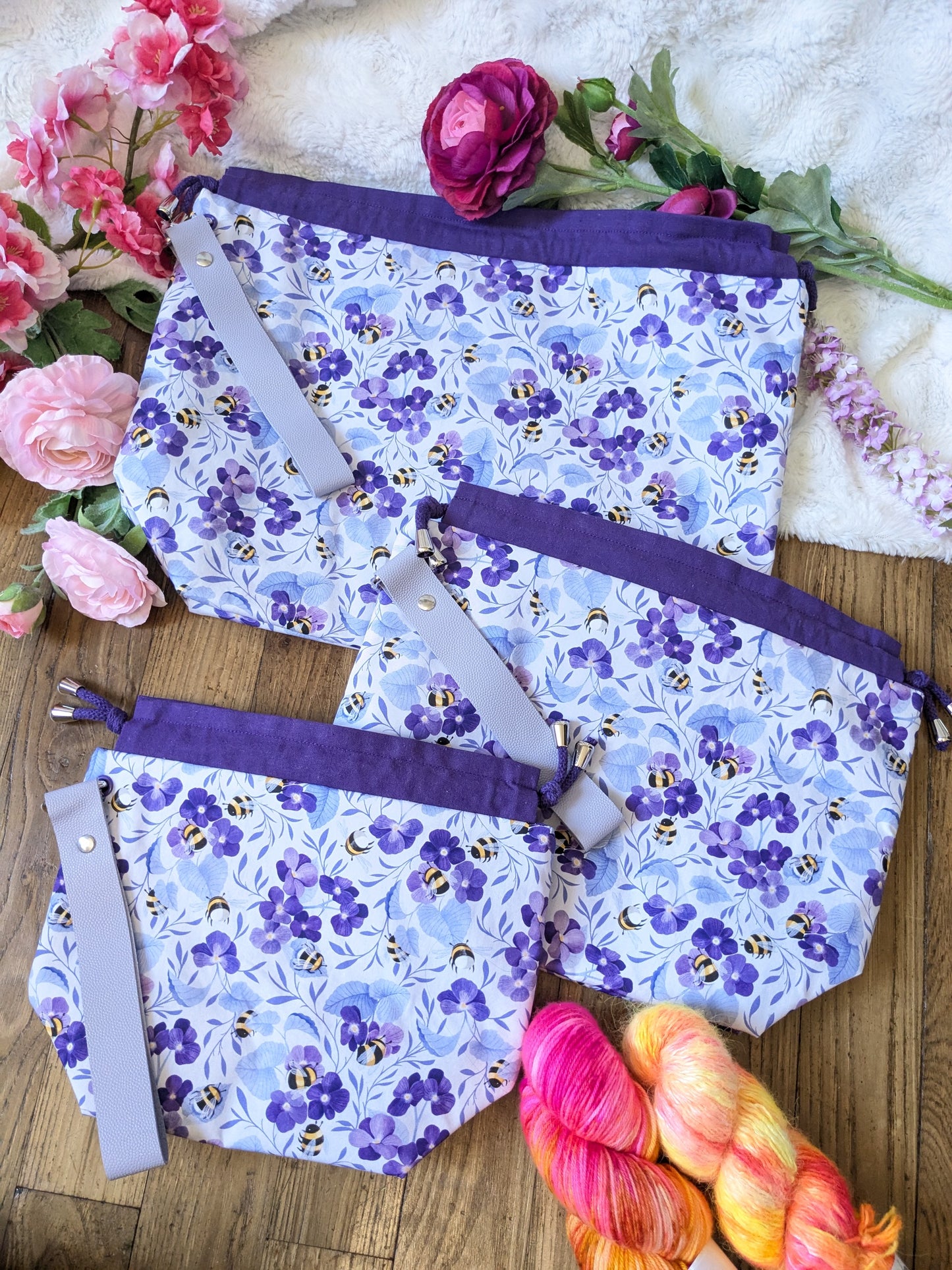 Sac à projet "Bourdons au pays des violettes"