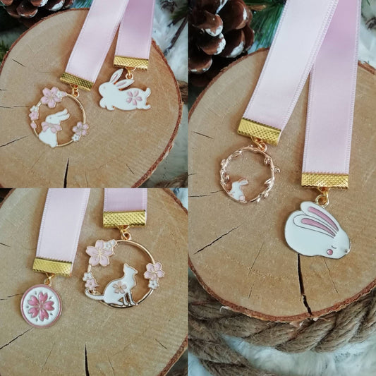 Ribbon bookmark and charms