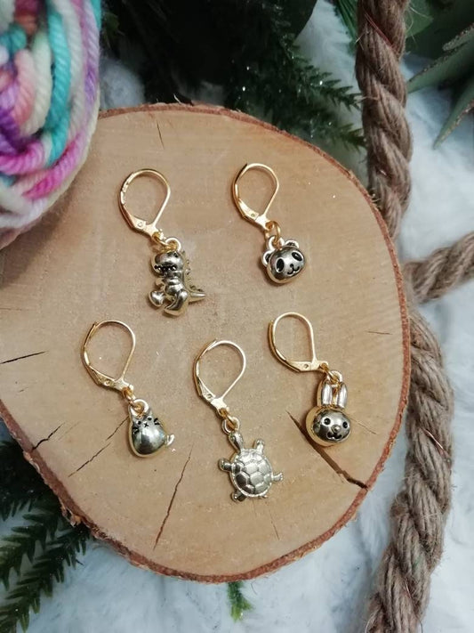 Mesh marker / stitch marker "Little animals"