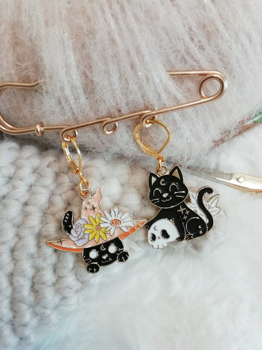 Stitch marker / stitch marker Wizard cat