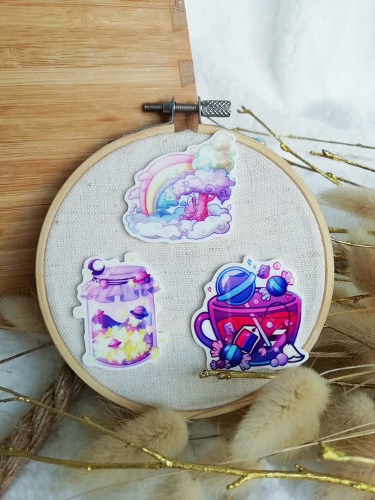 Magnetic needle holder / needle minder "Rainbow Dream", "Star Jar or "Candy Tea"