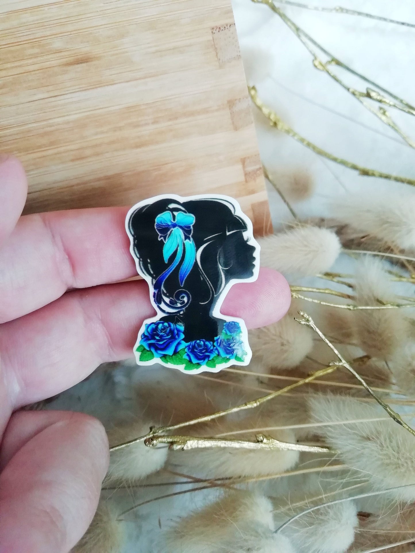 Porte aiguille aimanté / needle minder "Silhouette", "Thé multicolore" ou "Matcha aux fleurs"