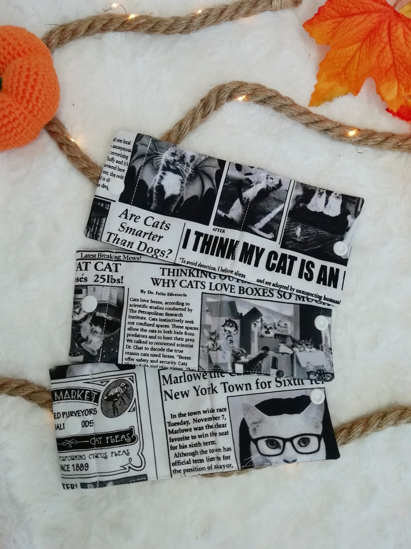 Needle stick notebook / travel needle holder "Black Cat", "Japan" and "Cat Journal"