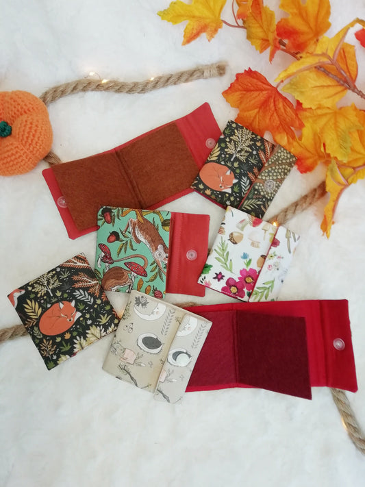 Needle notebook / travel needle holder "Foxes", "Playful mice", "Sleeping forest" and "Autumn colors"