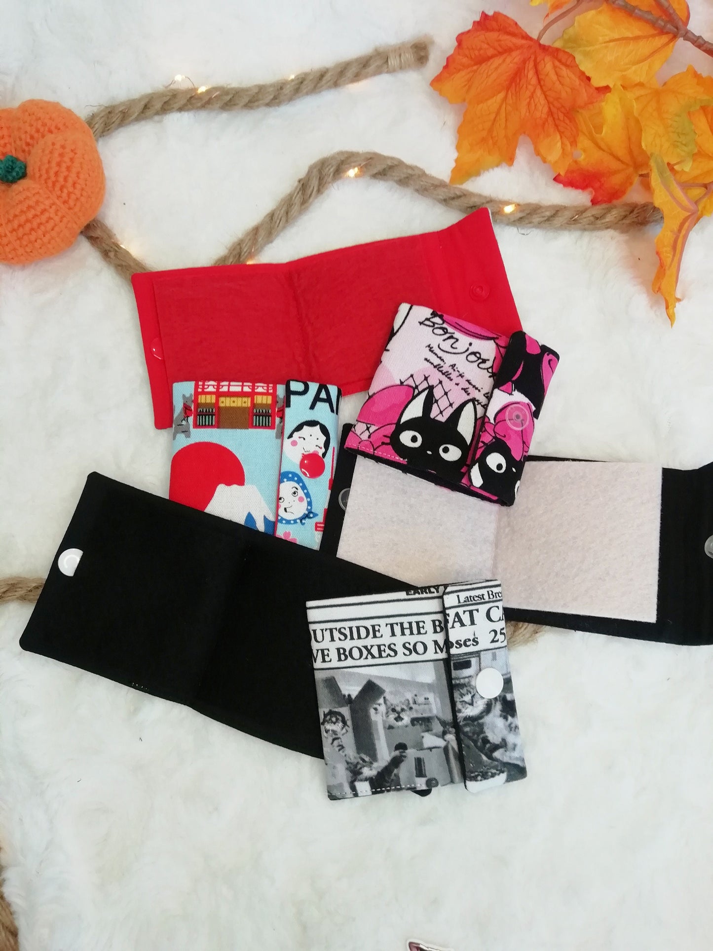 Needle stick notebook / travel needle holder "Black Cat", "Japan" and "Cat Journal"