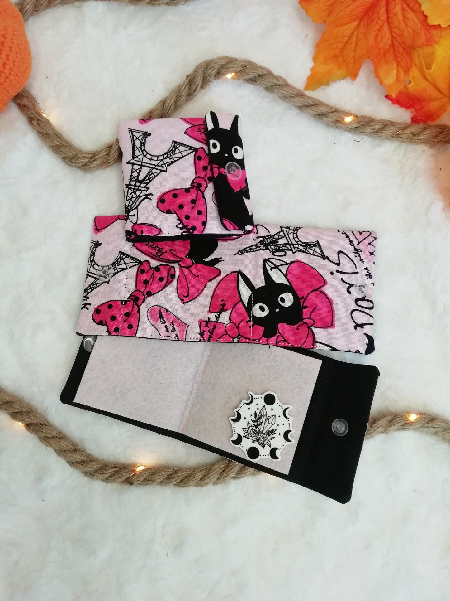 Needle stick notebook / travel needle holder "Black Cat", "Japan" and "Cat Journal"