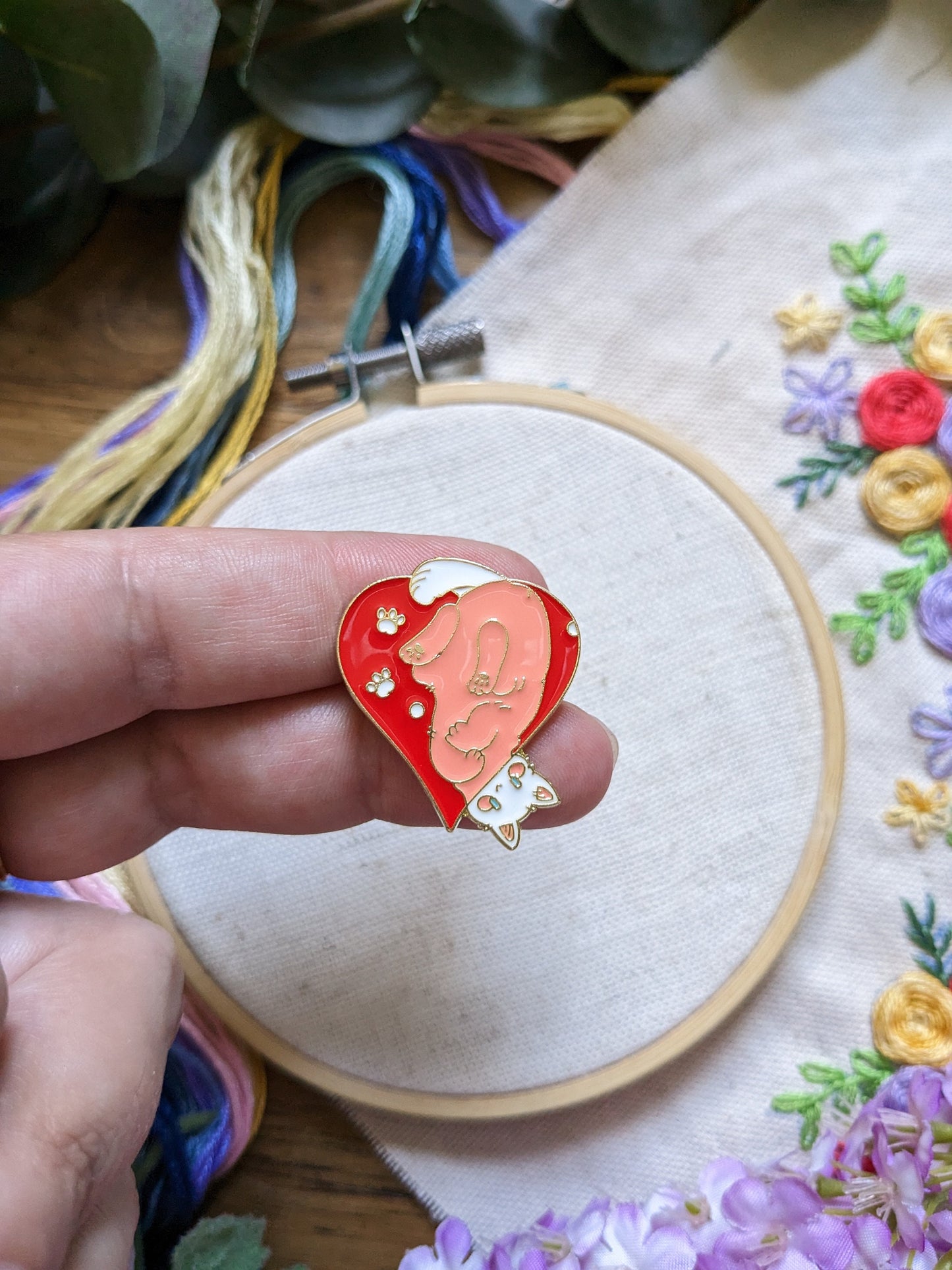 Porte aiguille aimanté / needle minder "Coeur", "Pique", "Carreau" ou "Trèfle"