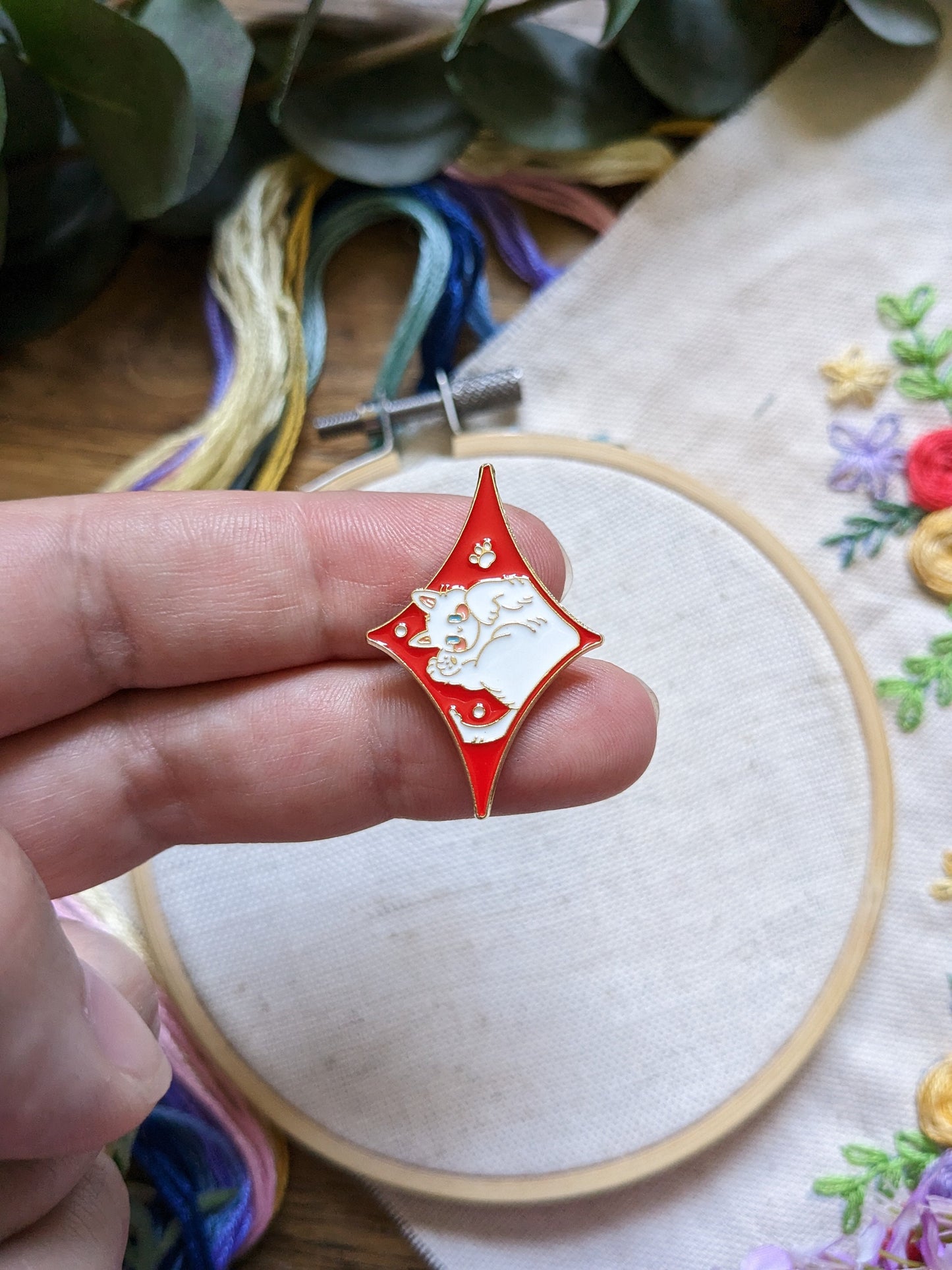 Porte aiguille aimanté / needle minder "Coeur", "Pique", "Carreau" ou "Trèfle"